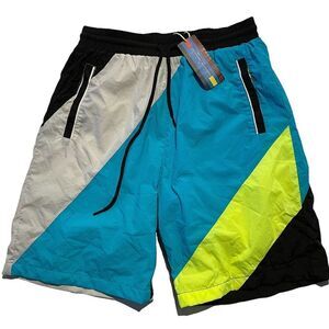 NWT Smoke Rise Men's Relaxed Teal/Black Shorts Lg.